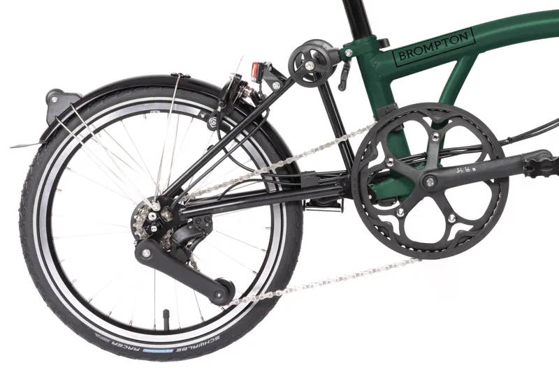 Brompton Electric C Line 4-Speed Folding Bike 2025 in Racing Green-4